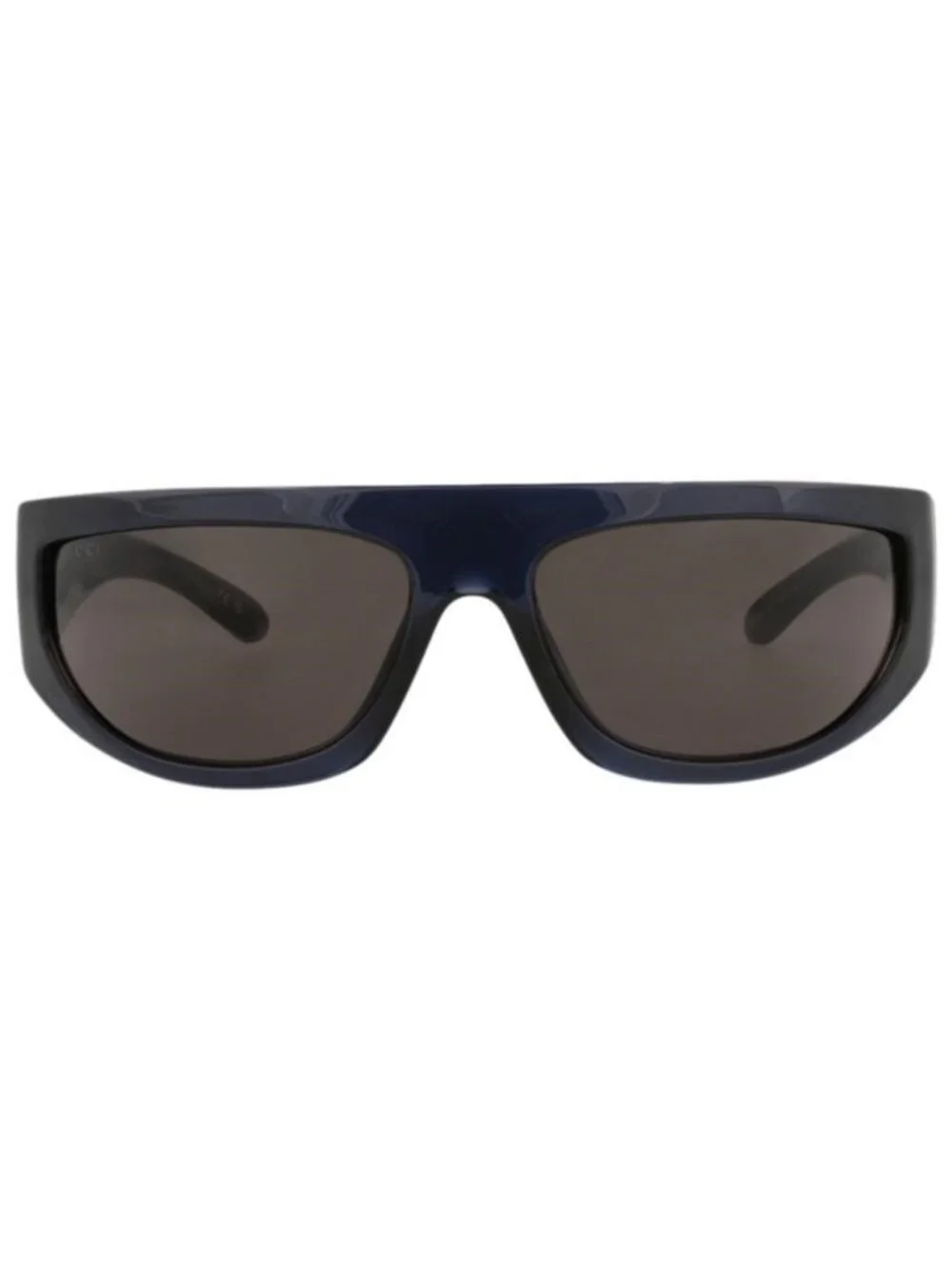 New Gucci Mens Shield/Wrap Blue Blue Grey Fashion Designer Sunglasses